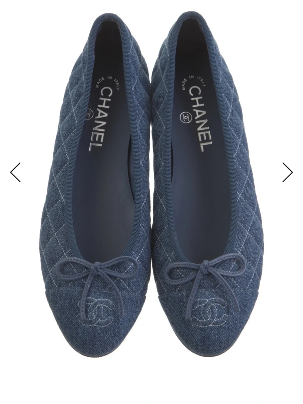Chanel Denim Flats from Matthew Blazy’s spring collection 26p New in box
